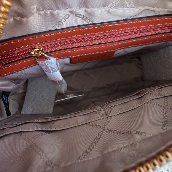 Michael Kors Parker Medium Orange Crossbody - Picture 5 of 10